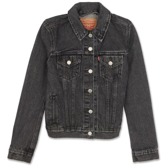 Levi's Type III Trucker Jacket Black Denim Water<less 29945-0066 Size Medium - Picture 1 of 6